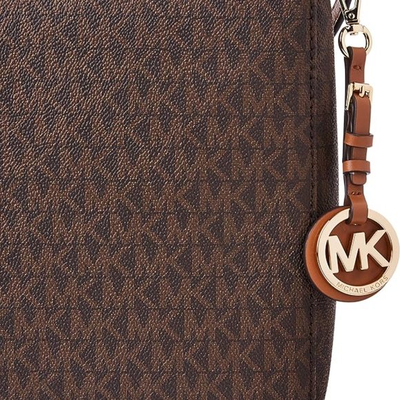 Michael Kors Jet Set Travel Large Logo Brown Messenger Bag NWT GREAT PRICE!!!!! - Picture 8 of 10